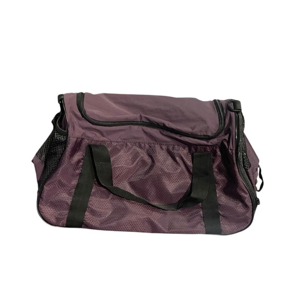 Puma Athletic Duffle Gym Bag Purple Active Sports Carryall Weekender Handbags